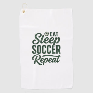 Eat Sleep Soccer Repeat Vintage Shirt Design_1 Golf Towel