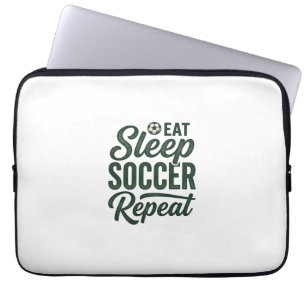 Eat Sleep Soccer Repeat Vintage Shirt Design_1 Laptop Sleeve