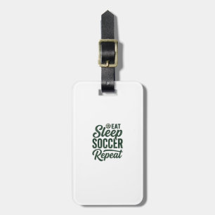 Eat Sleep Soccer Repeat Vintage Shirt Design_1 Luggage Tag