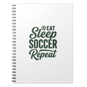 Eat Sleep Soccer Repeat Vintage Shirt Design_1 Notebook
