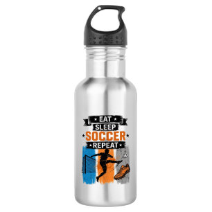Eat Sleep Soccer Repeat Vintage Soccer Player Shir 532 Ml Water Bottle