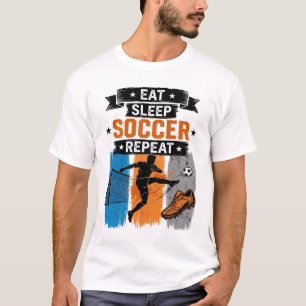 Eat Sleep Soccer Repeat Vintage Soccer Player Shir T-Shirt