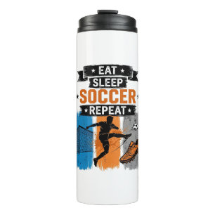 Eat Sleep Soccer Repeat Vintage Soccer Player Shir Thermal Tumbler