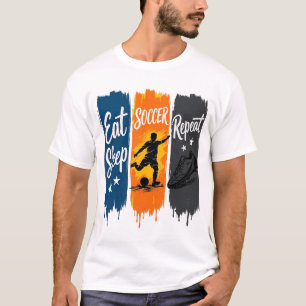 Eat Sleep Soccer Repeat Vintage Soccer Shirt Desig