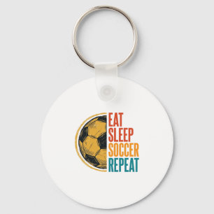 Eat Sleep Soccer Repeat Vintage Soccer Shirt Desig Key Ring
