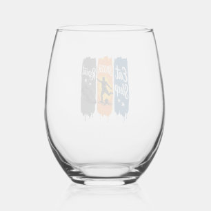 Eat Sleep Soccer Repeat Vintage Soccer Shirt Desig Stemless Wine Glass