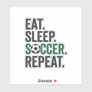 Eat Sleep Soccer Repeat Vintage T-Shirt Design_1