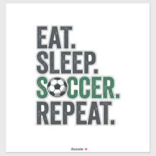 Eat Sleep Soccer Repeat Vintage T-Shirt Design_1