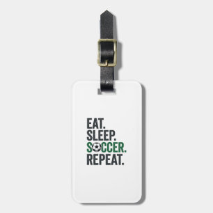 Eat Sleep Soccer Repeat Vintage T-Shirt Design_1 Luggage Tag