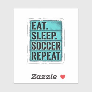 Eat Sleep Soccer Repeat Vintage Typography Shirt (