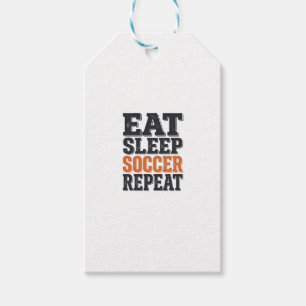 Eat Sleep Soccer Repeat Vintage Typography Shirt_1 Gift Tags