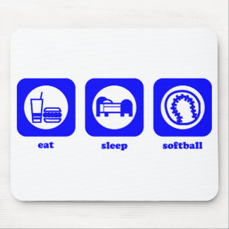 Eat. Sleep. Softball. Mousepad