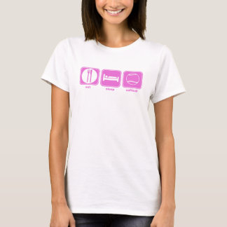 eat sleep softball pink T-Shirt