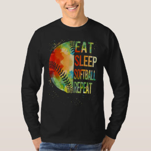 Eat Sleep Softball Repeat Catcher Pitcher Youth Te T-Shirt