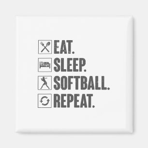 Eat Sleep Softll Repeat - Softll Gift For Girl Fun Magnet