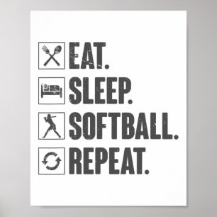 Eat Sleep Softll Repeat - Softll Gift For Girl Fun Poster