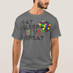 Eat Sleep Solve Repeat Retro Speedcubing Cubing Pu T-Shirt