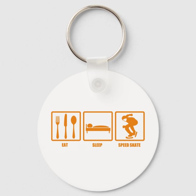 Eat Sleep Speed Skate Key Ring (Front)