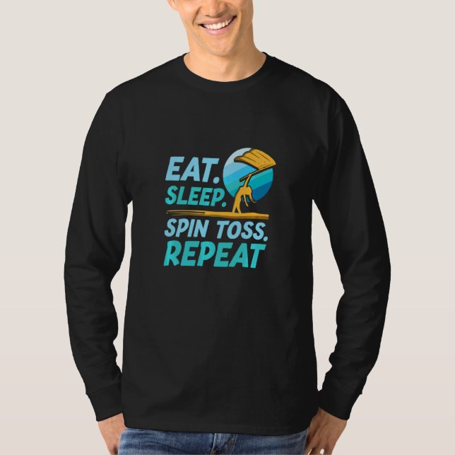 Eat Sleep Spin Toss Repeat  Colour Guard T-Shirt (Front)