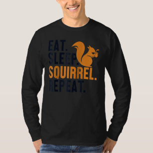 Eat Sleep Squirrel Repeat Fox Eastern Grey Japanes T-Shirt