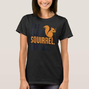 Eat Sleep Squirrel Repeat Fox Eastern Grey Japanes T-Shirt