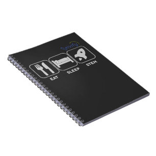 Eat Sleep STEM with Vivify Logo Notebook