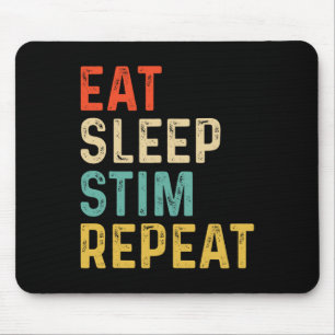 Eat Sleep Stim Repeat Autism Awareness Kids Boys W Mouse Pad