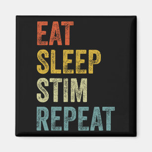 Eat Sleep Stim Repeat Funny Autism Awareness Kids  Magnet