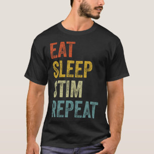 Eat Sleep Stim Repeat Funny Autism Awareness Kids T-Shirt