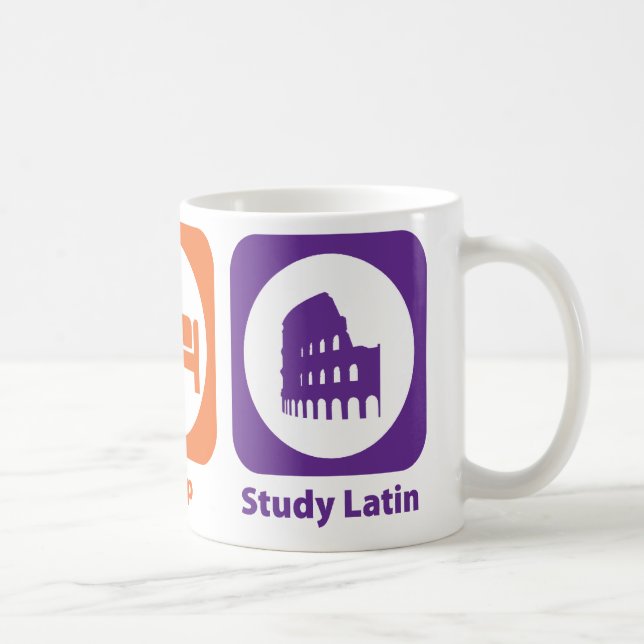Eat Sleep Study Latin Coffee Mug (Right)