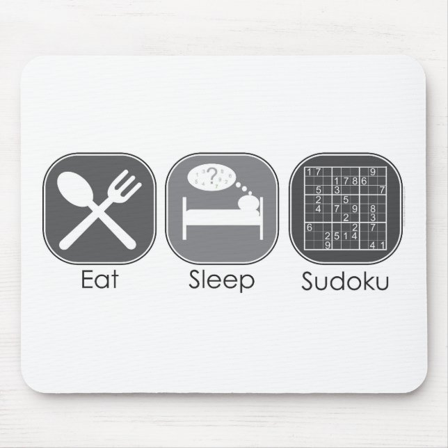 Eat Sleep Sudoku Copy Mouse Pad (Front)