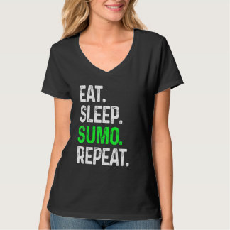 Eat Sleep Sumo Repeat  Martial Arts Combat T-Shirt