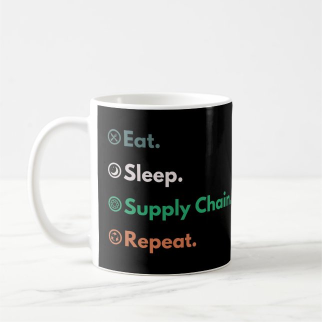 Eat Sleep Supply Chain Repeat Logistics Manager Coffee Mug (Left)