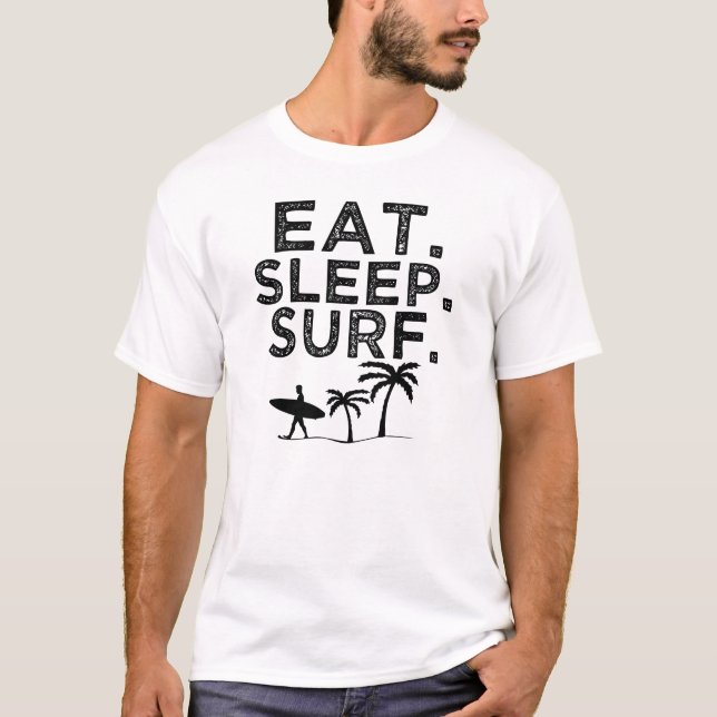 Eat Sleep Surf Men's Shirt (Front)