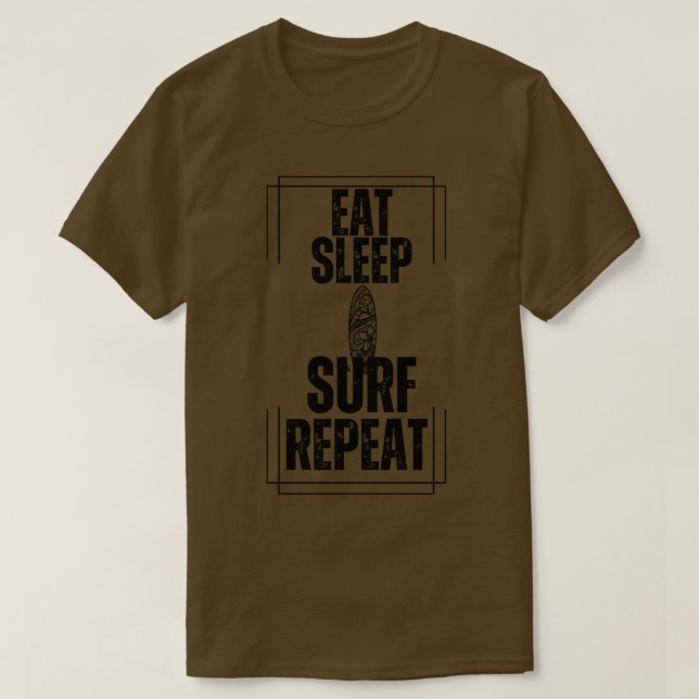 Eat Sleep Surf Repeat T-Shirt (Design Front)
