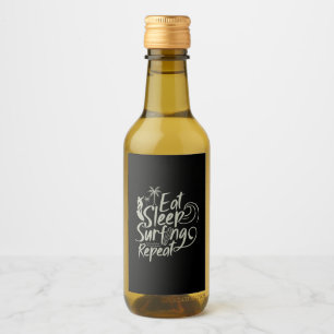 Eat Sleep Surfing Repeat Wine Label