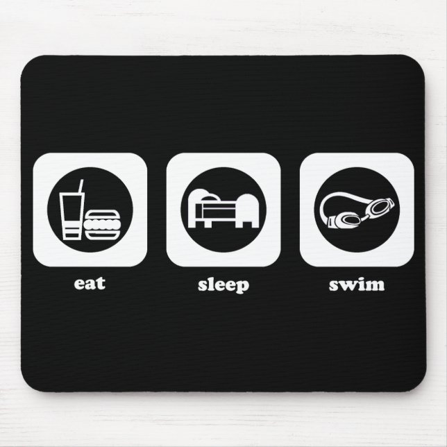 Eat. Sleep. Swim. Mousepad (Front)