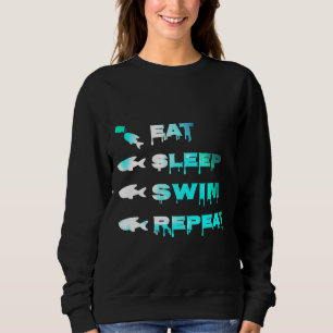 Eat Sleep Swim Repeat Aquarium Fish Tank