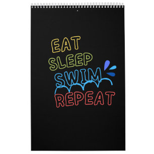 Eat sleep swim repeat calendar