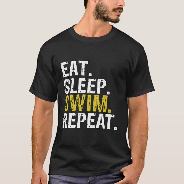 Eat Sleep Swim Repeat T-Shirt (Front)