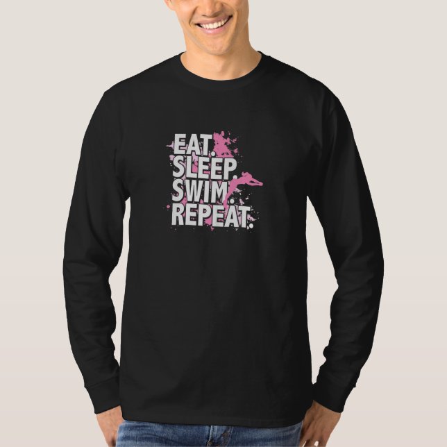 Eat Sleep Swim Repeat T-Shirt (Front)