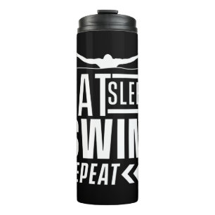 Eat Sleep Swim Repeat Thermal Tumbler