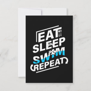 Eat Sleep Swim RSVP Card