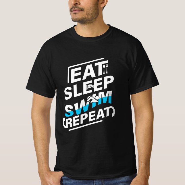 Eat Sleep Swim T-Shirt (Front)
