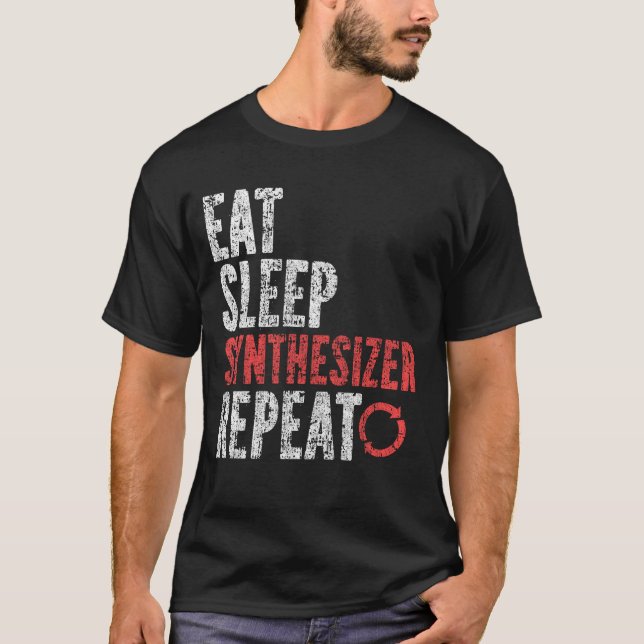 Eat Sleep Synthesizer Repeat T-Shirt (Front)