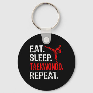 Eat Sleep Taekwondo Repeat Taekwondo Player Funny Key Ring