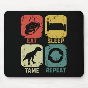 Eat Sleep Tame Repeat Dinosaur Gaming Geek Funny G Mouse Pad