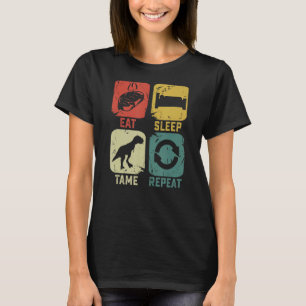 Eat Sleep Tame Repeat Dinosaur gaming geek gamer T-Shirt