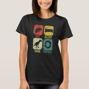 Eat Sleep Tame Repeat Dinosaur gaming geek  gamer T-Shirt