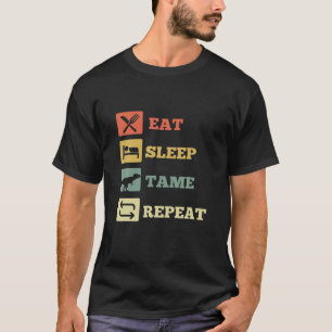Eat Sleep Tame Repeat Dinosaur T-Shirt